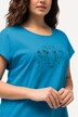 T-shirt, metallic diermotief, oversized, ronde hals, korte mouw