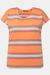 Camisa, rayas horizontales, oversize, cuello redondo, sin mangas