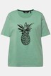T-shirt à perles et motif ananas, col rond et manches courtes