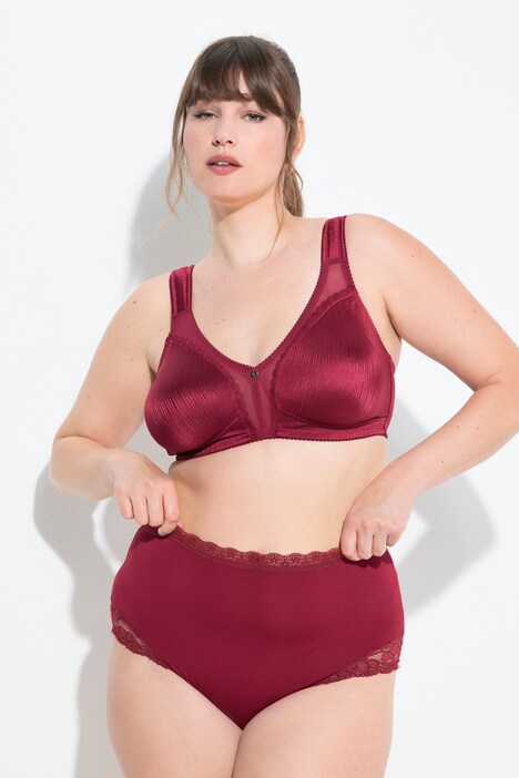 Maxi-slips, set van 3, hoge taille, kant