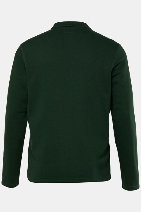 Men+ sweat-jakke, stående krave, broderi, op til str. 8 XL