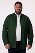 Men+ sweat-jakke, stående krave, broderi, op til str. 8 XL