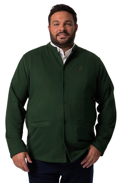 Teplákový janker Men+, stojáček, výšivka, do 8XL