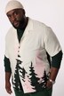 Chemise STHUGE à manches courtes, imprimé all-over et col cubain, coupe « flottante » - jusqu'au 8 XL