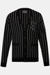 Cardigan STHUGE col en V, fines rayures et flocage – jusqu'au 8 XL