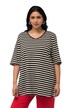 Tričko, Pima bavlna, pruhy, výstřih do V, krátké rukávy