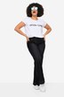 Nora jeans with straight and wide legs and comfortable stretch material