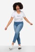 Slim fit Jule jeggings with faded look and elastic waist