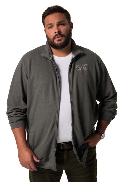 Mikina Men+, stojáček, zipe, do 8XL
