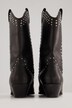 Bottes de cowboy en cuir véritable, rivets métalliques