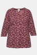 T-shirt col en V et manches 3/4, coton bio, passepoils