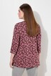 T-shirt col en V et manches 3/4, coton bio, passepoils