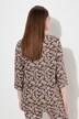 T-shirt col en V et manches 3/4, coton bio, passepoils