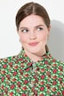 corduroy blouse, bloemenprint, overhemdkraag, lange mouwen