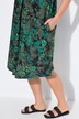 Robe midi en jersey, col en V et manches courtes, coupe évasée