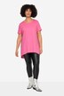 Longshirt, ronde hals, korte mouwen, afgeronde zoom