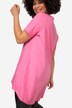 Longshirt, ronde hals, korte mouwen, afgeronde zoom