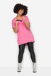 Longshirt, ronde hals, korte mouwen, afgeronde zoom