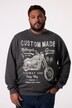 Men+ sweatshirt, trykkmotiv, rund hals, opptil 8 XL