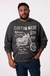 Men+ sweatshirt, trykkmotiv, rund hals, opptil 8 XL