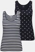 Tanktops, set van 2, V-hals, mouwloos, biologisch katoen