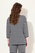 Pyjamashirt, strepen, V-hals, 3/4 mouwen, biologisch katoen