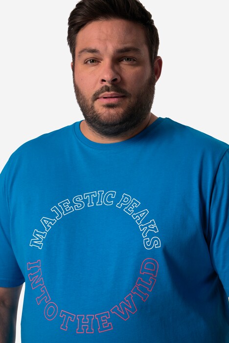 Men+ T-shirt, korte mouwen, print op de voorkant, tot maat 8XL