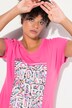 T-shirt, oversize, farvet print, rund hals