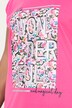T-shirt, oversize, farvet print, rund hals