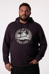 Men+ hoodie, sweat, hætte, brystprint, op til str. 8XL