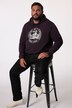 Men+ hoodie, sweat, hætte, brystprint, op til str. 8XL