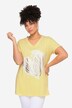 Fringed Half-Sleeve Heart Print T-Shirt