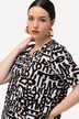 T-shirt motif lettrage, col tunisien et manches courtes