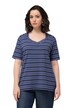 Tričko, pruhy, Classic, výstřih do V, krátké rukávy