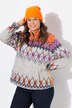 Norweger-Sweatpullover, Troyerkragen, Langarm