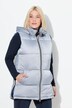 Lange doorgestikte bodywarmer, waterafstotend, afneembare capuchon