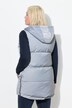 Lange doorgestikte bodywarmer, waterafstotend, afneembare capuchon
