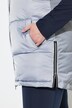 Lange doorgestikte bodywarmer, waterafstotend, afneembare capuchon