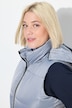 Lange doorgestikte bodywarmer, waterafstotend, afneembare capuchon