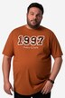 Men+ T-skjorte, halve ermer, trykk på brystet, opptil 8 XL