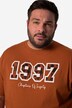Men+ T-skjorte, halve ermer, trykk på brystet, opptil 8 XL