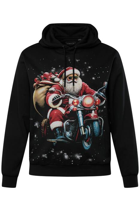 Mikina s kapucí Men+, vánoční potisk, do 8XL