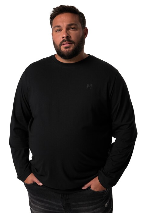 Tričko Men+, dlouhé rukávy, Basic, břišní střih, kulatý výstřih, do 8XL