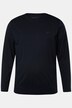 Pitkähihainen Men+-paita, Basic, vatsamitoitus, pyöreä pääntie, suurin koko 8XL