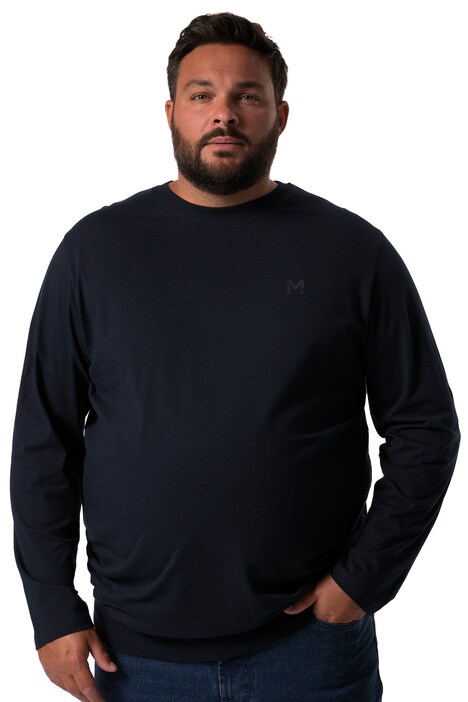 Tričko Men+, dlouhé rukávy, Basic, břišní střih, kulatý výstřih, do 8XL