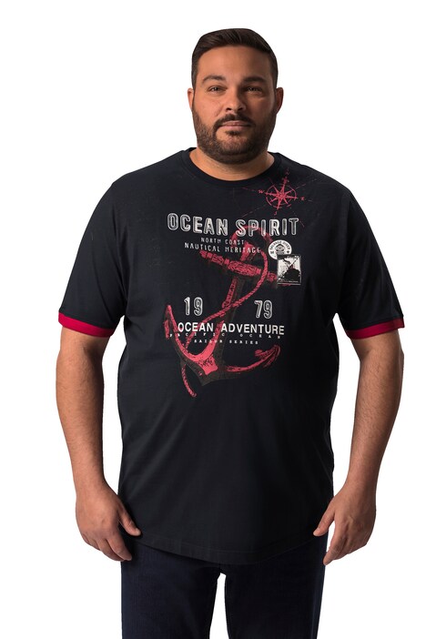 Tričko Men+, krátké rukávy, velký potisk, kulatý výstřih, do 8XL