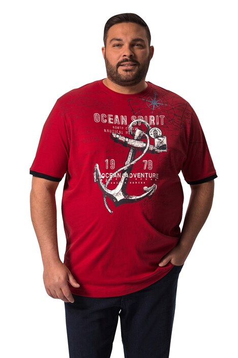 Tričko Men+, krátké rukávy, velký potisk, kulatý výstřih, do 8XL
