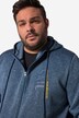 Men+ chaqueta de polar de punto, capucha, hasta la 8 XL