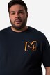 T-shirt Men+ con taglio speciale per l'addome, stampa sul davanti e mezze maniche, fino alla tg. 8XL