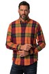 Kostkovaná flanelová košile JP1880, límeček s knoflíky, Modern střih, do 8XL